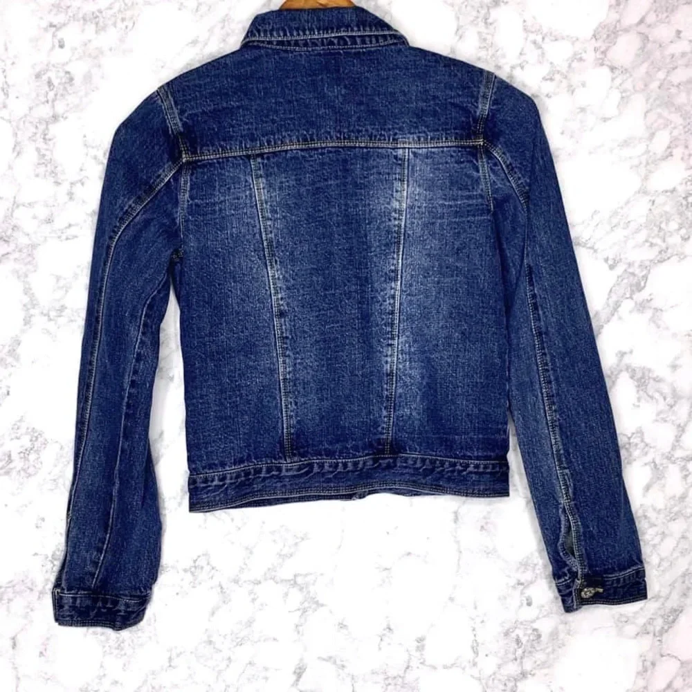 Levi’s Girls Y2K Medium Wash Classic Denim Trucker Jacket Size 16 Button Up - Picture 3 of 6